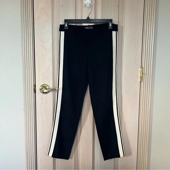 Vince Side Stripe Stretch Wool Trouser Pants Navy Blue 9919 - Picture 2 of 11